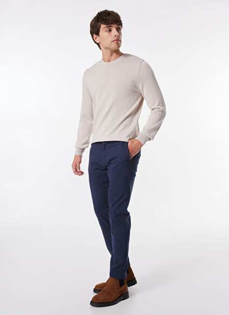 Limon Lacivert Erkek Basic Düz Chino Pantolon MML4WM-PNT9515