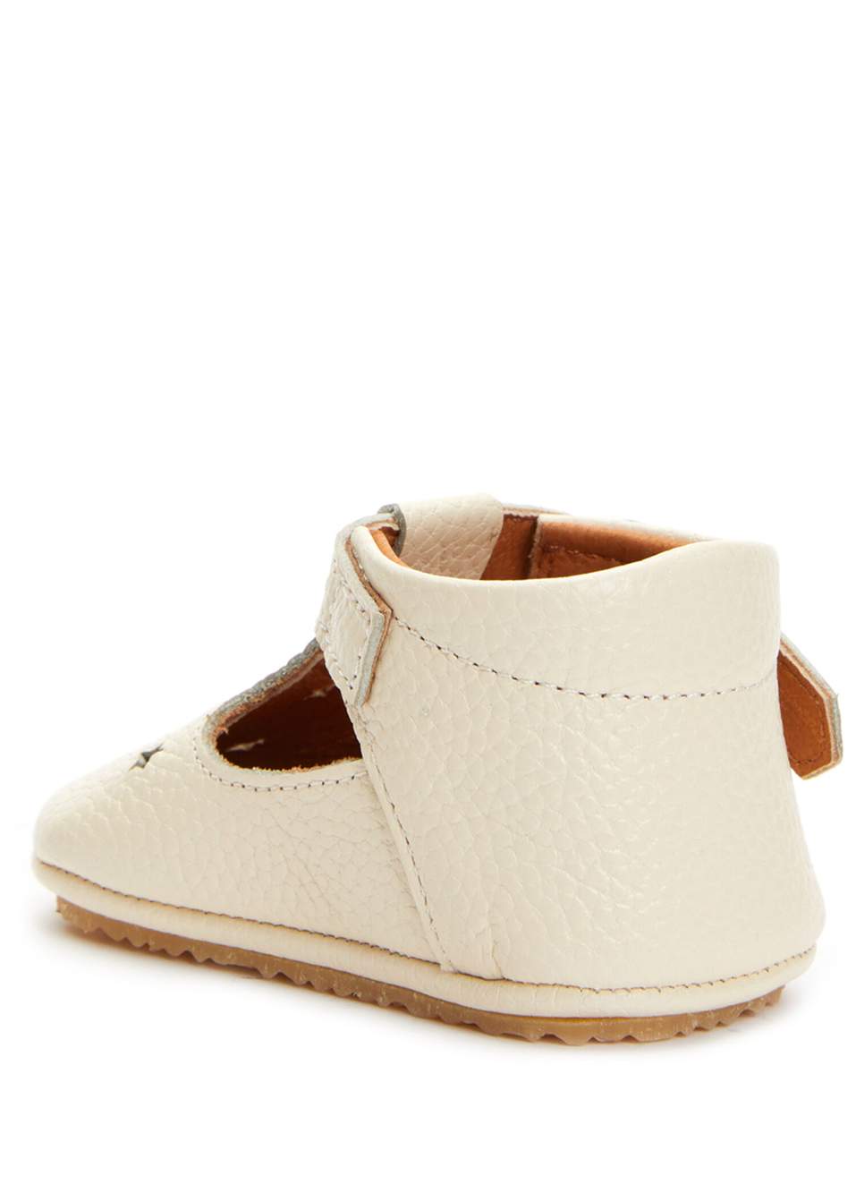 Ecru Starred Handmade Unisex Baby Leather Shoes — Product image 3 of 4