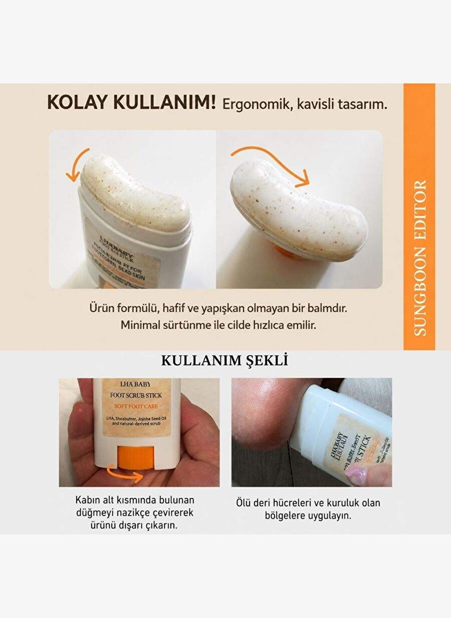 Sungboon LHA Baby Foot Scrub Stick - Ayak Peelingi — صورة المنتج 3 من 7
