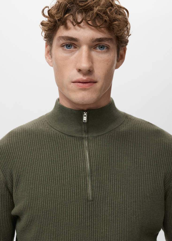 Ribbed sweater with zip neck — Product image 24 of 30