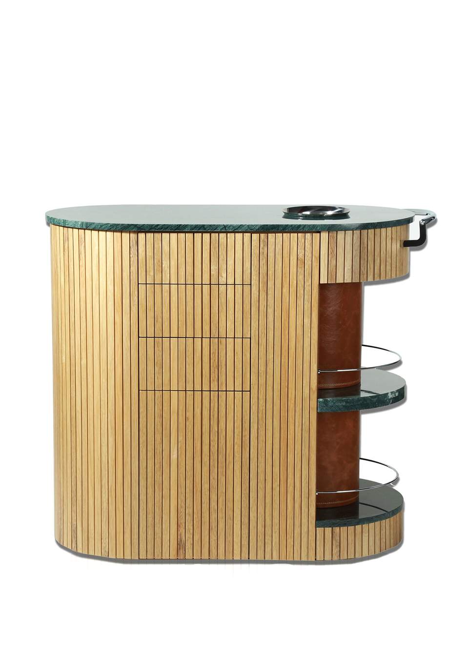 Vetka Naturel Ahşap Tekerlekli Servis Arabası — Product image 3 of 4