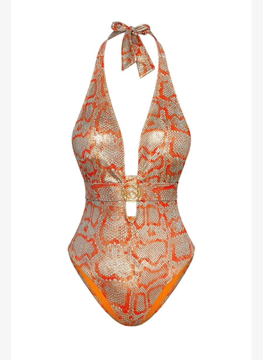 MIRAGE LUMINOUS ORANGE AKSESUARLI V YAKA MAYO — Product image 4 of 5