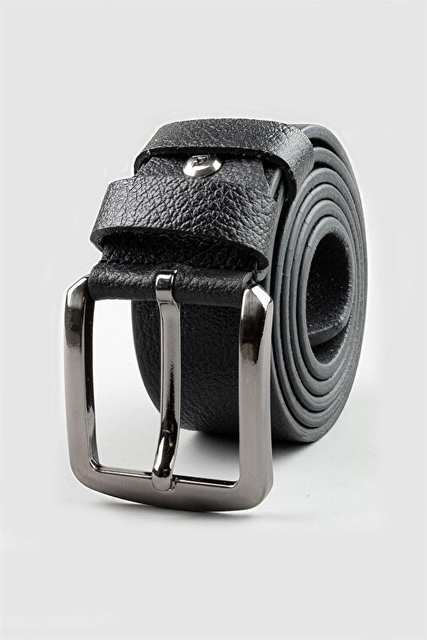 Erkek %100 Hakiki Deri 4 cm Spor Siyah Kemer