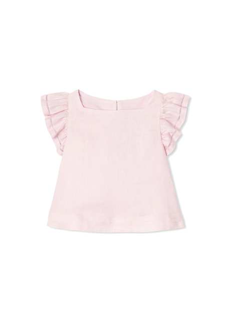 Pink Linen Girl Boy Blouse