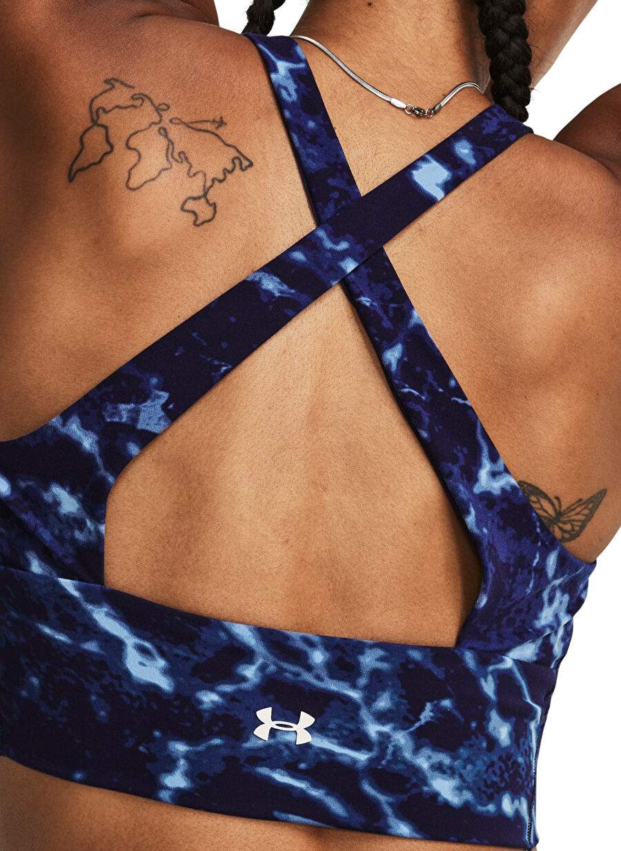 Under Armour Lacivert Kadın Bisiklet Yaka Baskılı Atlet 1380858-410 Pjt Rck LG Crssover Top — صورة المنتج 5 من 5