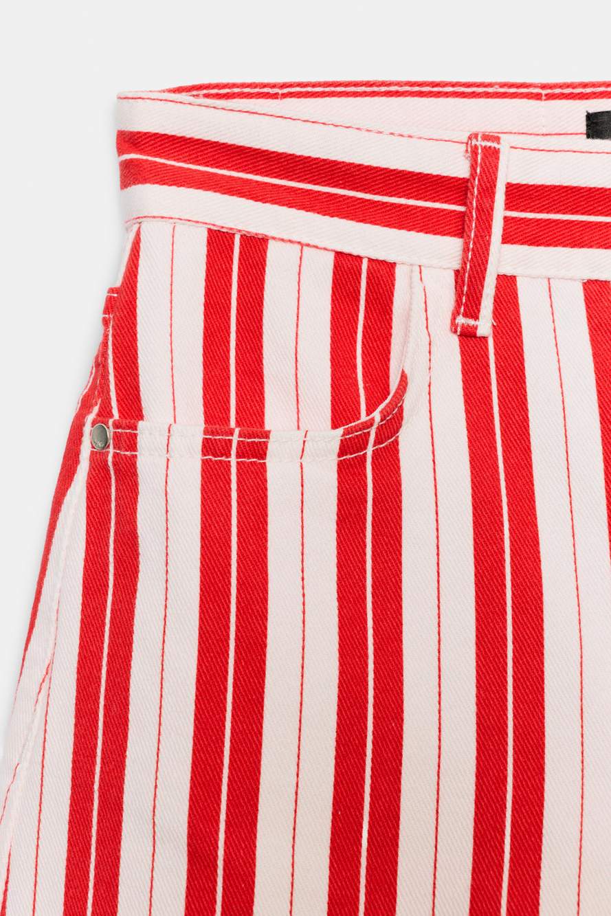 STRIPED MOM FIT SHORTS — Product image 8 of 8