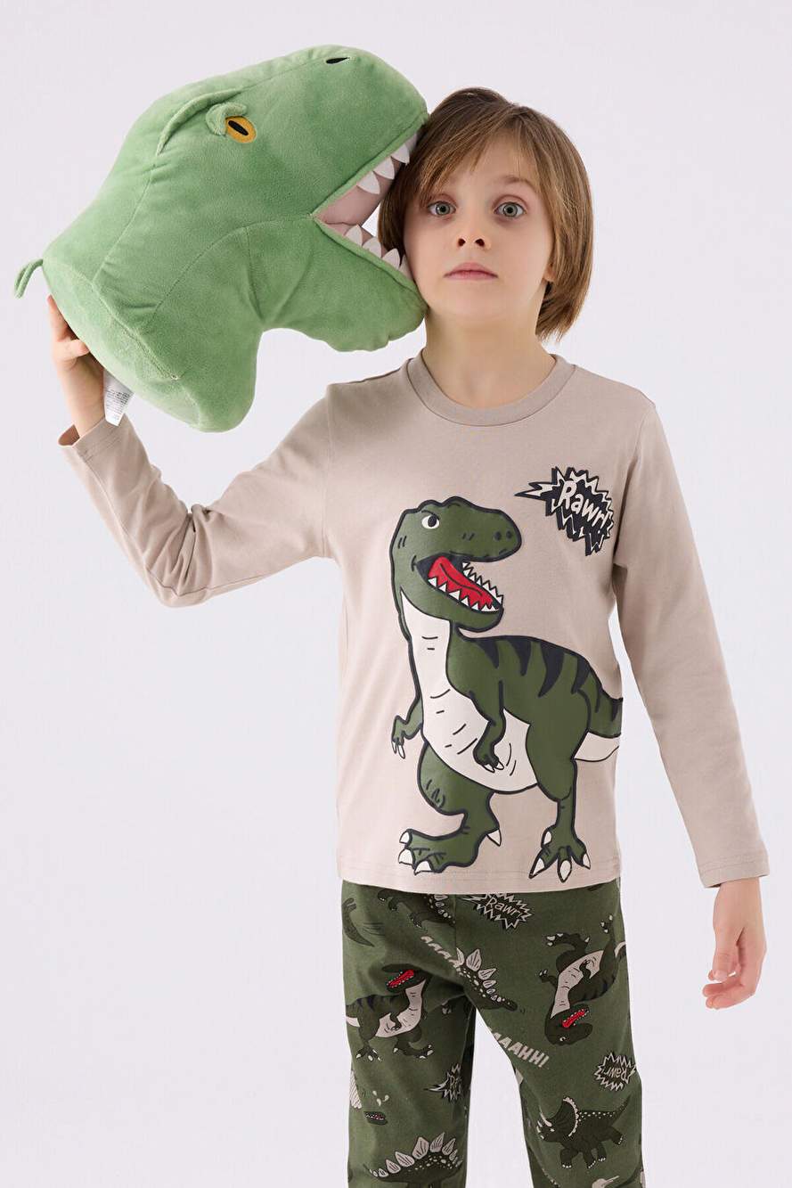 Rolypoly Erkek Çocuk Krem Uzun Kol Pijama Takım — Product image 4 of 10