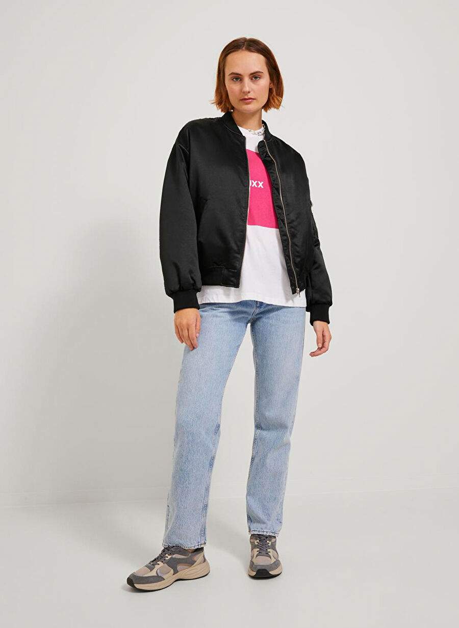 Jjxx Siyah Kadn Mont Jxmadison Satin Bomber Jacket Otw N — صورة المنتج 1 من 8