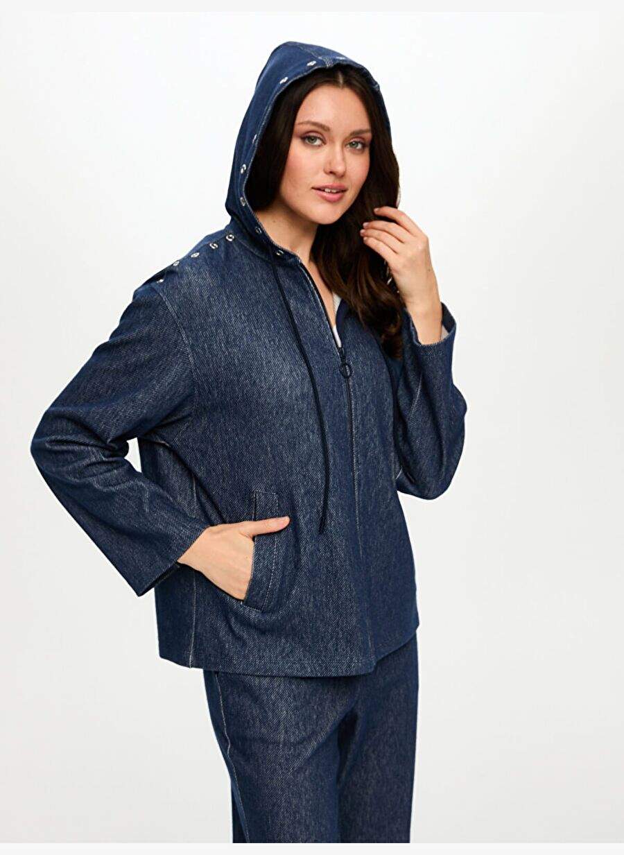 Trok Stone Detailed Hooded Tracksuit Top S26ESU004 — Product image 3 of 5