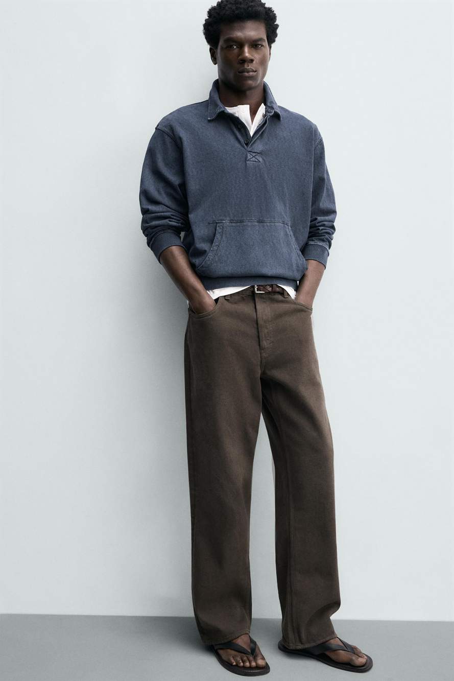 REGULAR FIT WASHED EFFECT POLO SHIRT — صورة المنتج 5 من 8