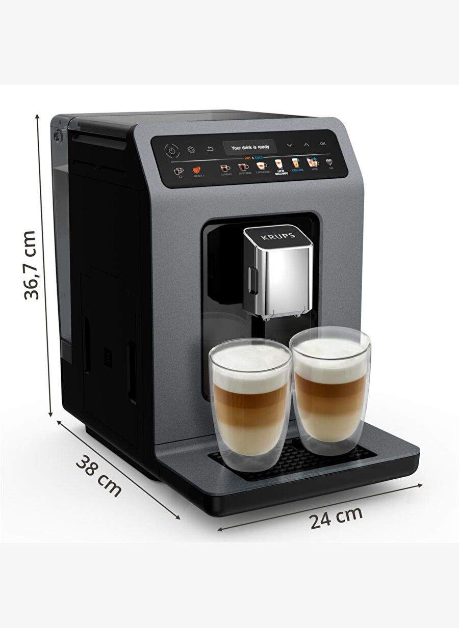 KRUPS Evidence Hot & Cold EA89 Tam Otomatik Kahve Makinesi — صورة المنتج 3 من 4