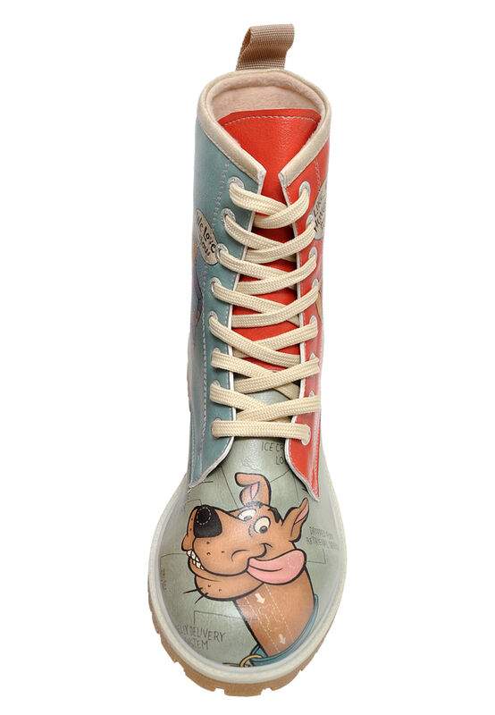 Women Vegan Leather Red Long Boots - Warner Bros Hungry Doo Scooby Doo Design — Product image 6 of 7