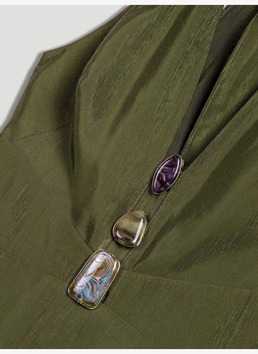 Neck Linked Accessory Detailed Blouse — Product image 6 of 6