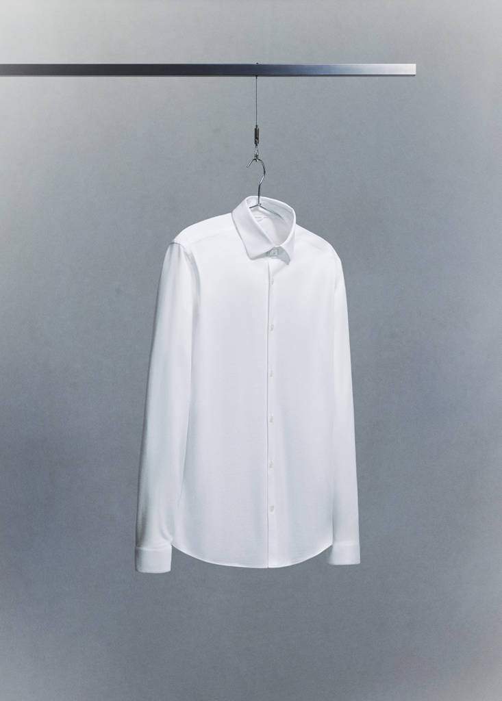 Slim fit comfort stretch non-iron cotton shirt — Product image 6 of 27