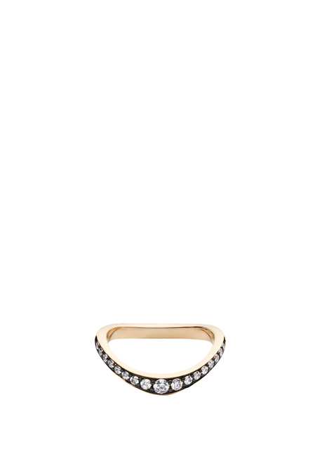 Diamond Curve Diamond Women's Gold Ring
