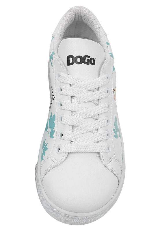 Unisex Kids Vegan Leather White Sneakers - Everything is Gonna Be Purrfect Design — Product image 6 of 10