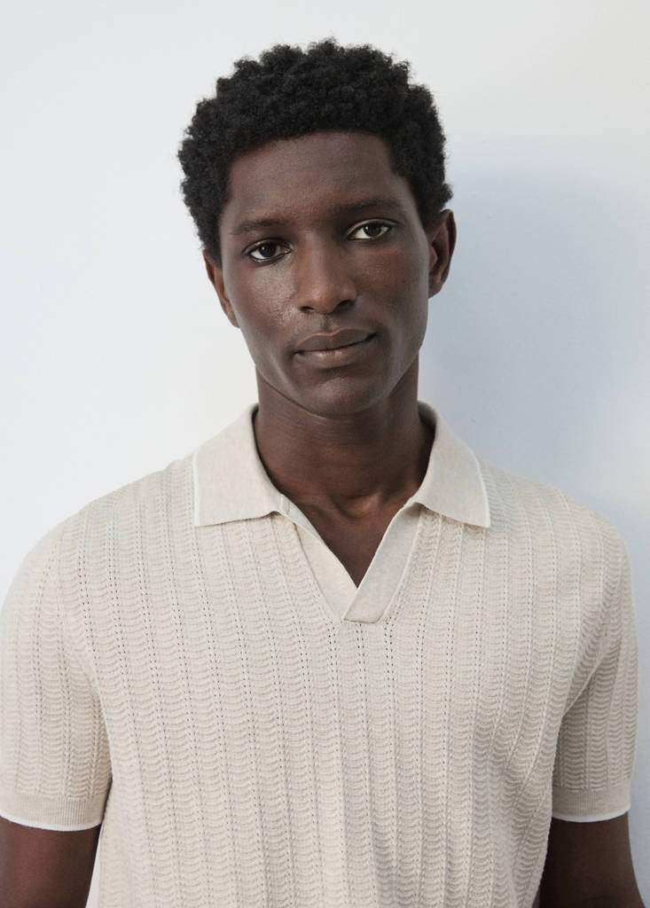 Structured fine-knit polo shirt — Product image 5 of 17