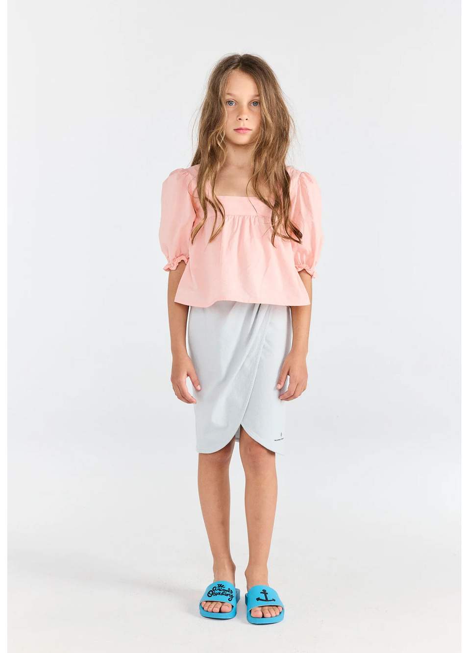 Soft Pink Mandrill Light Pink Girl Blouse — صورة المنتج 4 من 4