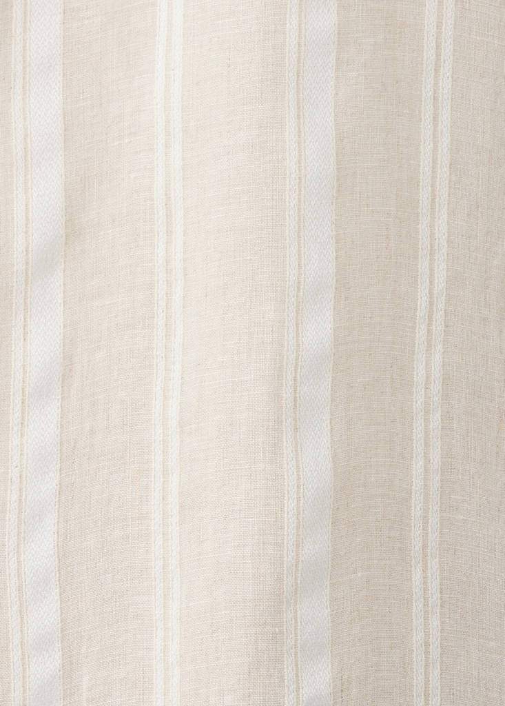 Striped linen shirt with a bowling collar — Product image 4 of 10
