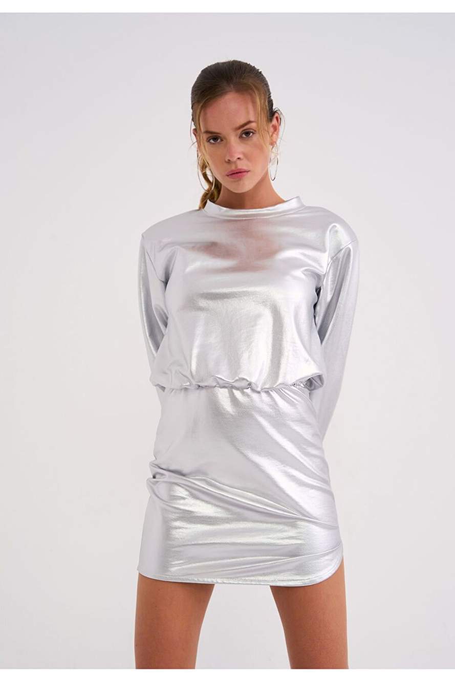 Luna Kadn Gumus Sweat Elbise — Product image 3 of 4