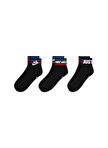 Nike Siyah Unisex 3lü Çorap DX5080-010 Ankle Socks (3 Pairs) — صورة المنتج 10 من 10