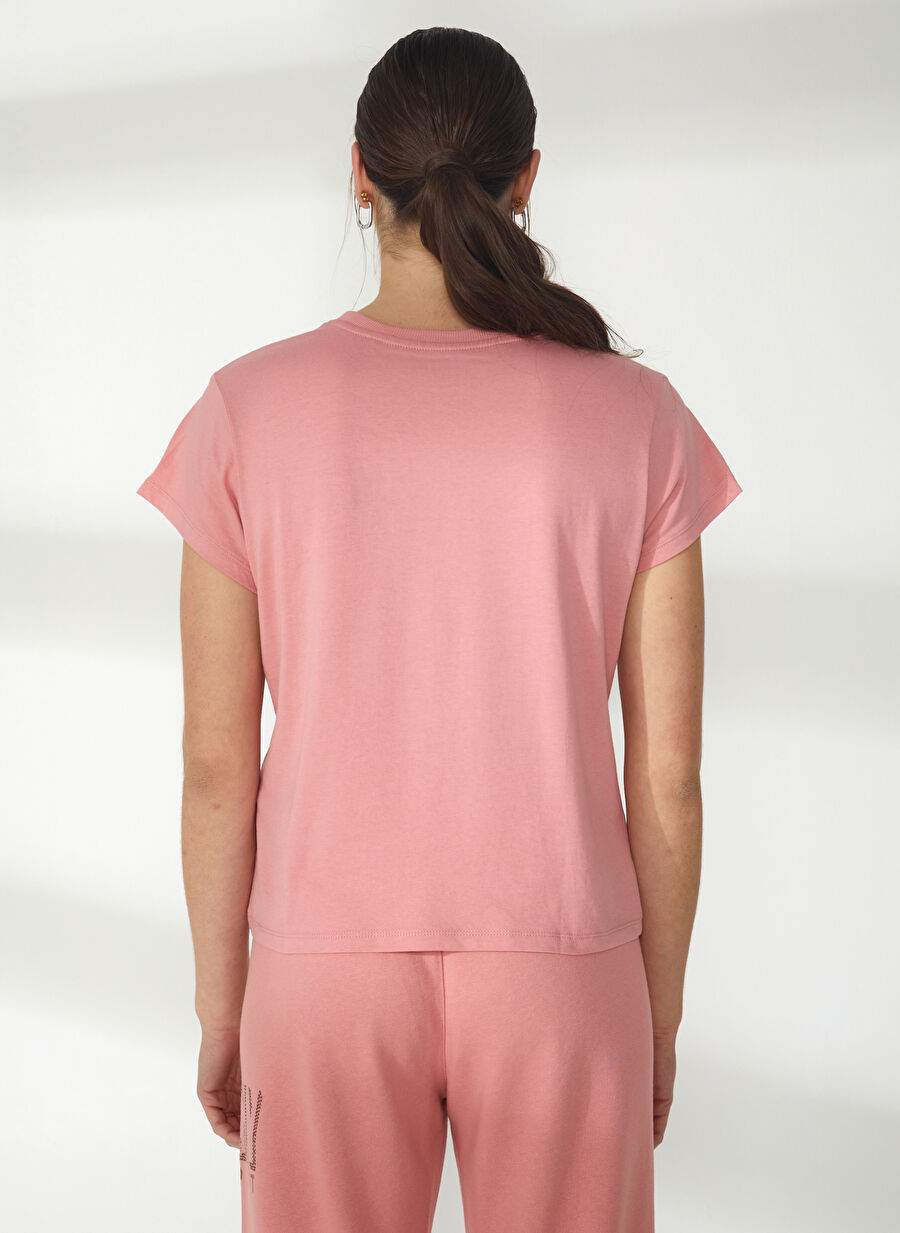 Dkny الجينز الدراجة طوق مستقيم البرونزية تي شيرت المرأة DP2T9147 — صورة المنتج 5 من 5