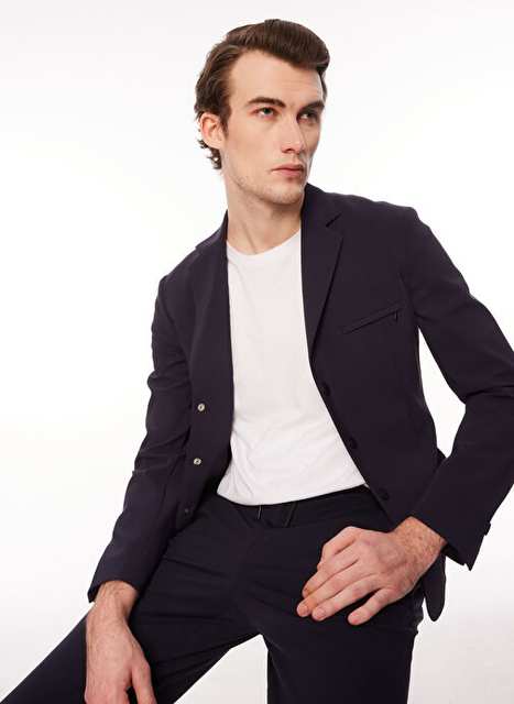 Tombolini Dark Navy Blue Men's Coat G1J9_IYQZ