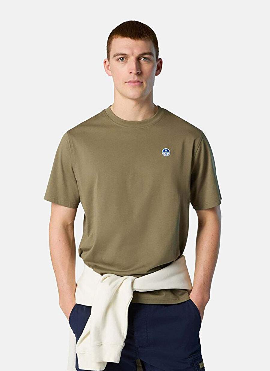North Sails Haki Erkek Regular Fit Logo Baskılı T-Shirt NS0000692970 — Product image 3 of 5