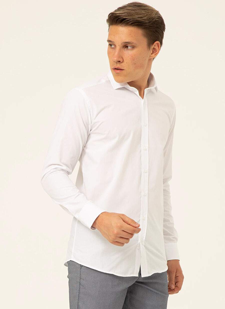 Cavalry Classic Collar Dobby White Men's Shirt GM2024700338 — Product image 3 of 4