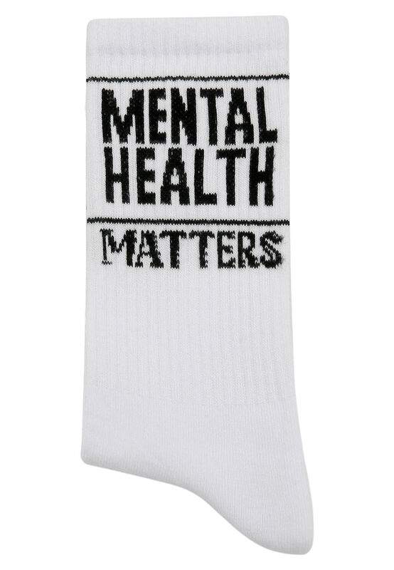 Unisex Vegan White Socks - Mental Health Matters Design — Product image 3 of 5