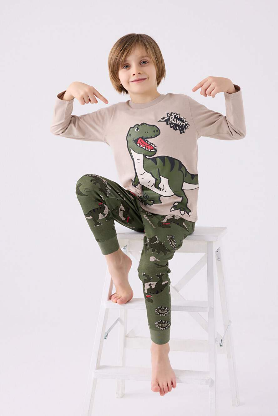 Rolypoly Erkek Çocuk Krem Uzun Kol Pijama Takım — Product image 5 of 10