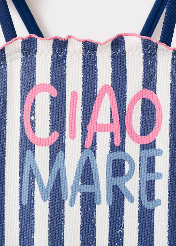 Striped swimsuit with text print — Product image 5 of 8