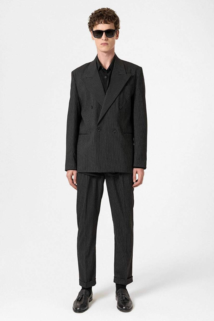 Antioch Black Yuksek Waistline Double Paca Men's Pants — Product image 5 of 7