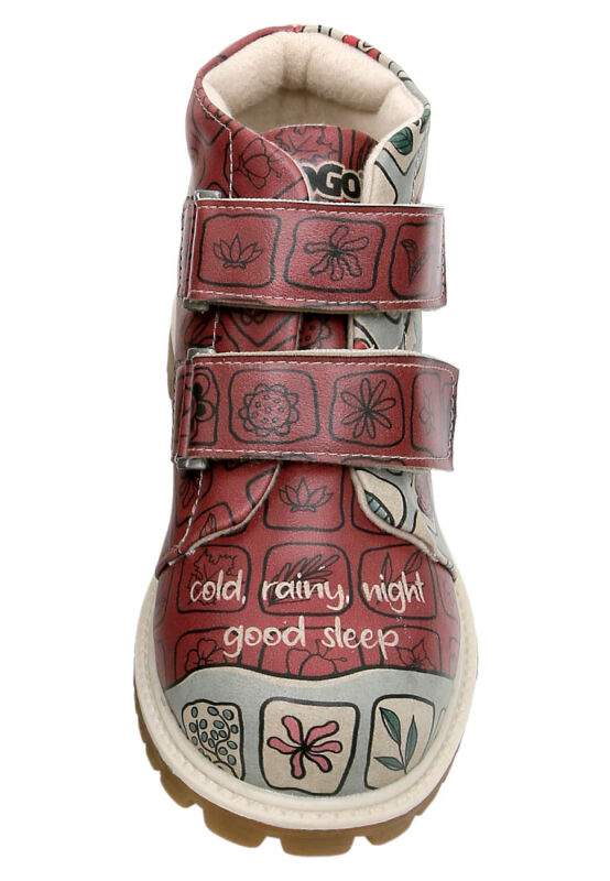 Kids Vegan Leather Multicolor Boots - Cold Rainy Night=Good Sleep Design — Product image 5 of 6