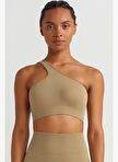 Single Shoulder Back Rope Sports Bra Soil Green — Product image 4 of 30