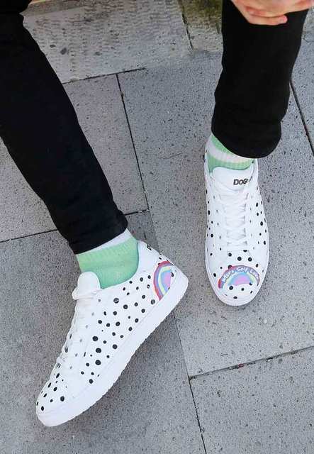 Men Vegan Leather White Sneakers - More Self Love Design