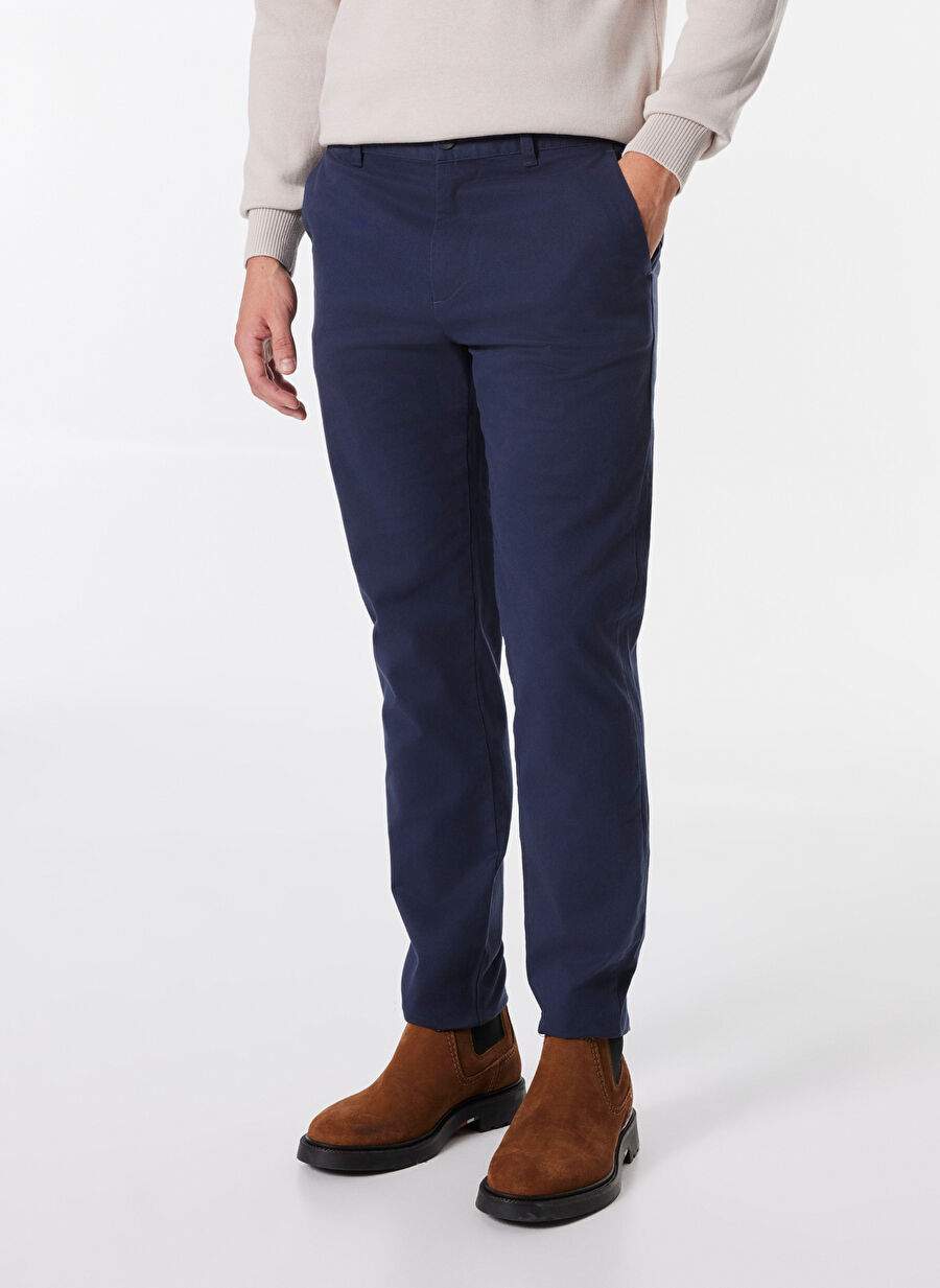 Limon Lacivert Erkek Basic Düz Chino Pantolon MML4WM-PNT9515 — صورة المنتج 3 من 7