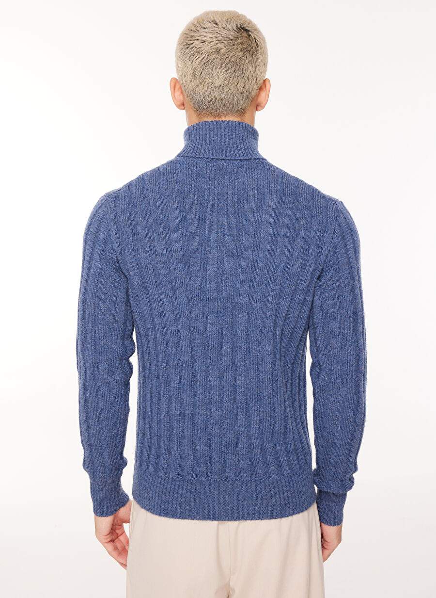 Tombolini Cycling Collar Slim Fit Navy Men's Sweater — Product image 6 of 6