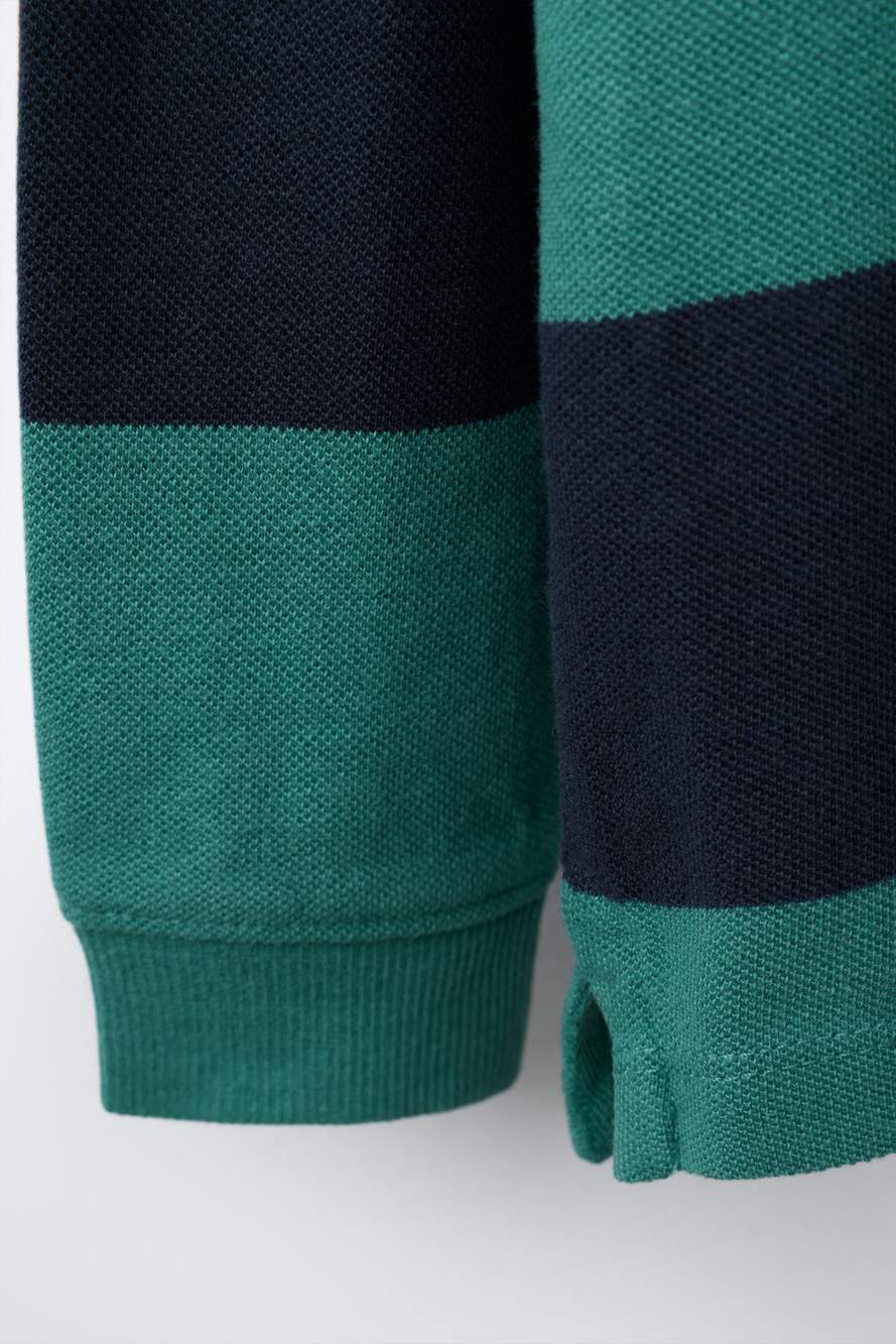 STRIPED GARMENT DYE POLO SHIRT — Product image 4 of 4