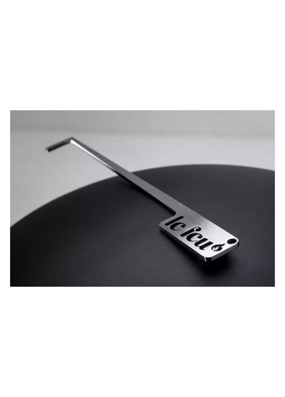 Nikel Kubbe Küçük Ayaklı Şömine & Öğütülmüş Ahşap Cilalı Çelik Brülör — Product image 5 of 7