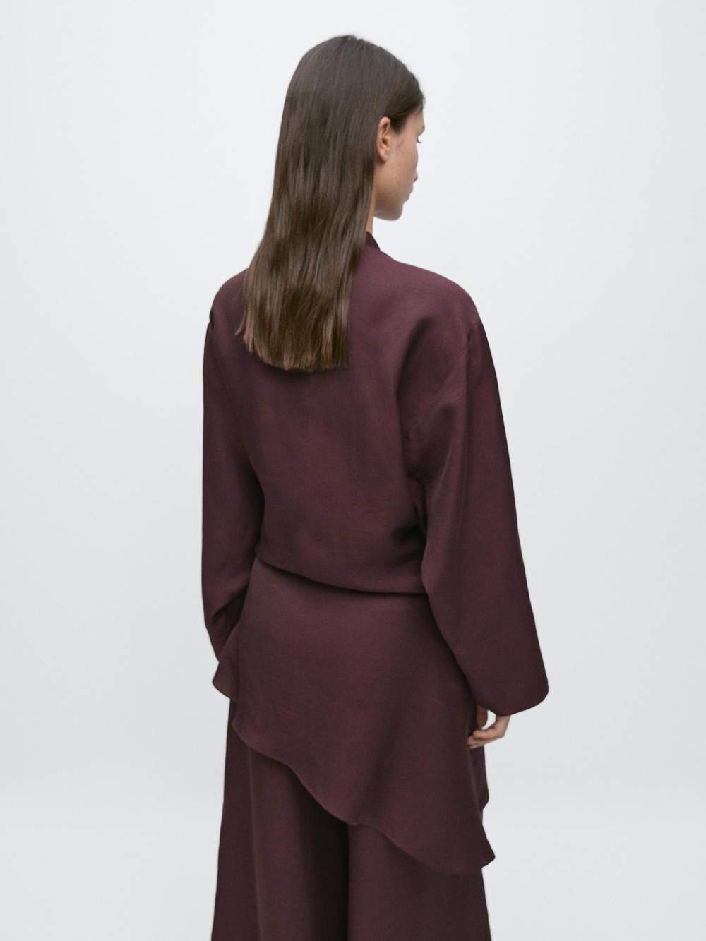 Linen blend shirt with bow detail — Product image 4 of 12