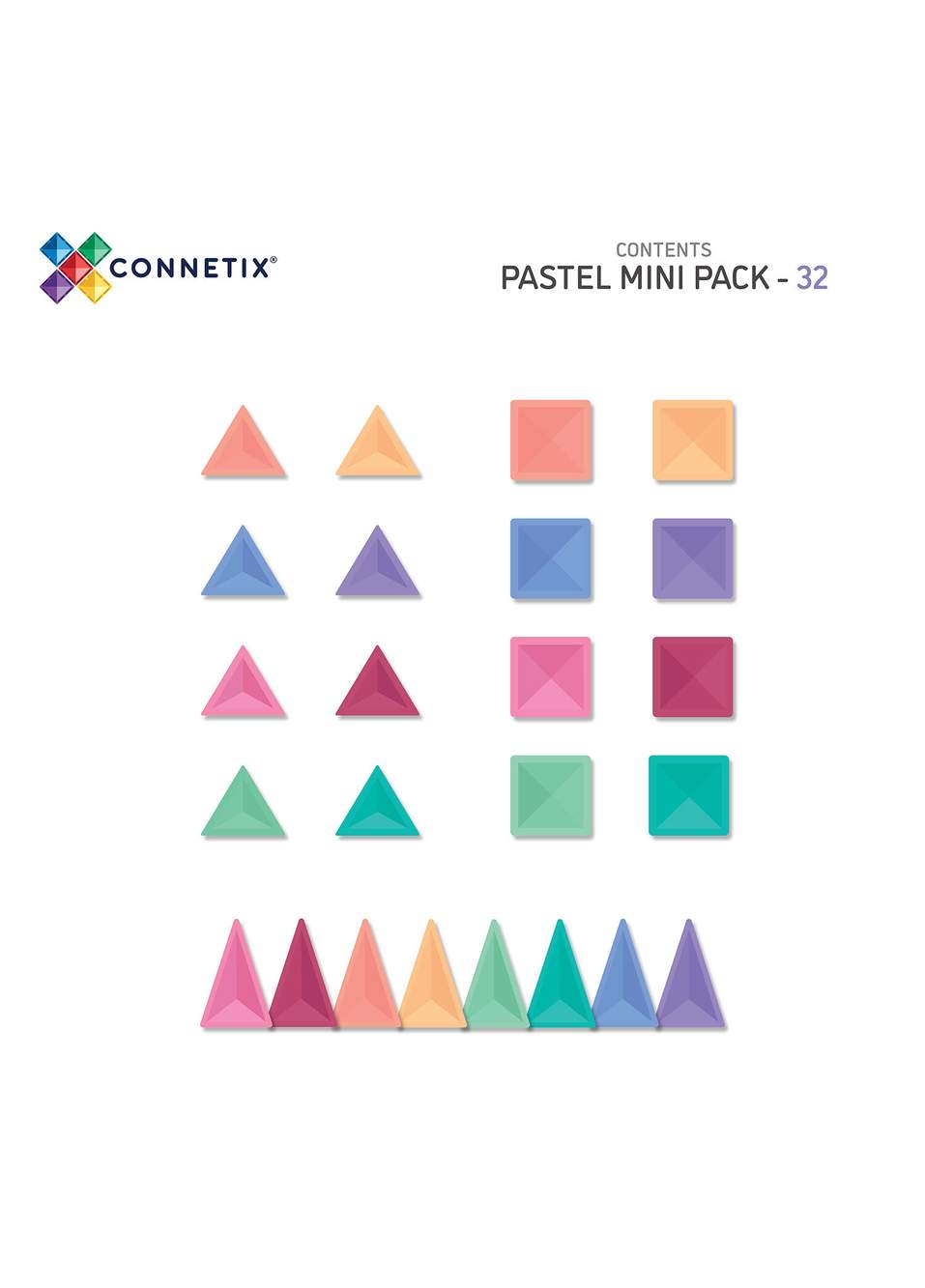 Pastel Manyetik Bloklar 32 Parça Mini Yapı Oyuncağı — Product image 3 of 7