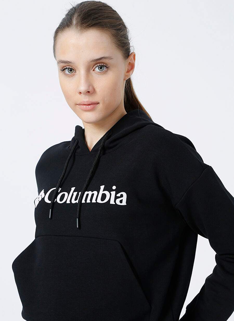 Columbia CS0208 Siyah Kapüşon Yaka Normal Kalıp Baskılı Kadın Sweatshirt — صورة المنتج 4 من 6