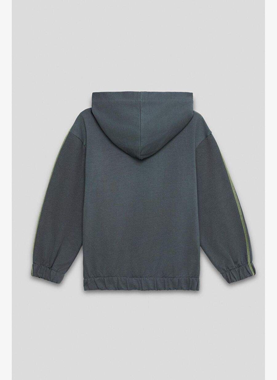 BG Store Men's Children's Anthracite Sweatsuit Top — صورة المنتج 7 من 7