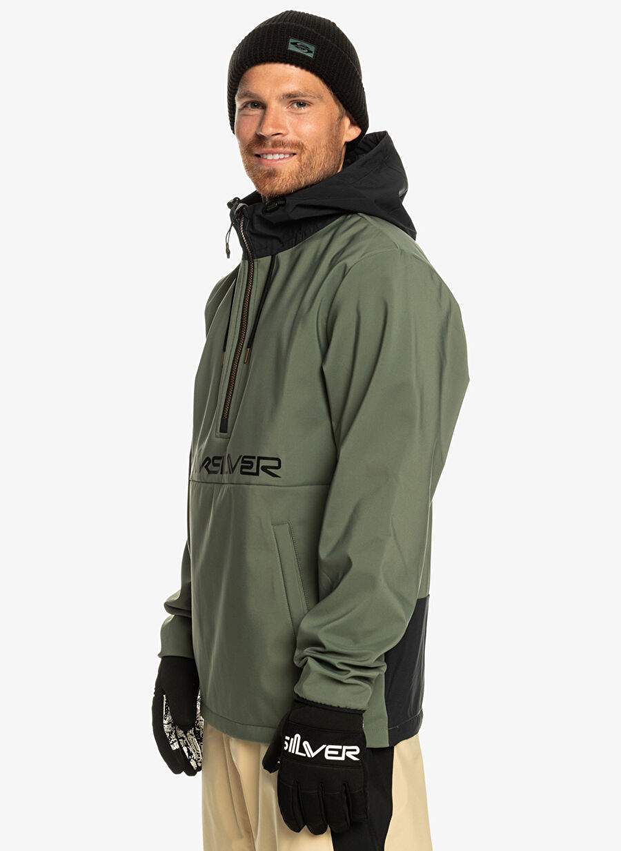 Quiksilver Haki Erkek Dik Yaka Polar Sweatshırt EQYFT04835 Live For The Ride — صورة المنتج 3 من 6