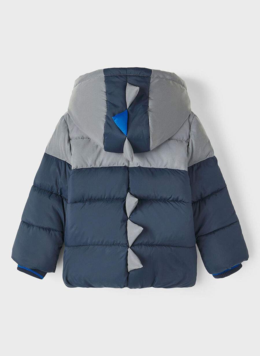 Name İt Lacivert Erkek Çocuk Kapüşonlu Uzun Kollu Mont NMMMORTEN PUFFER JACKET REFLECTIVE — صورة المنتج 4 من 6