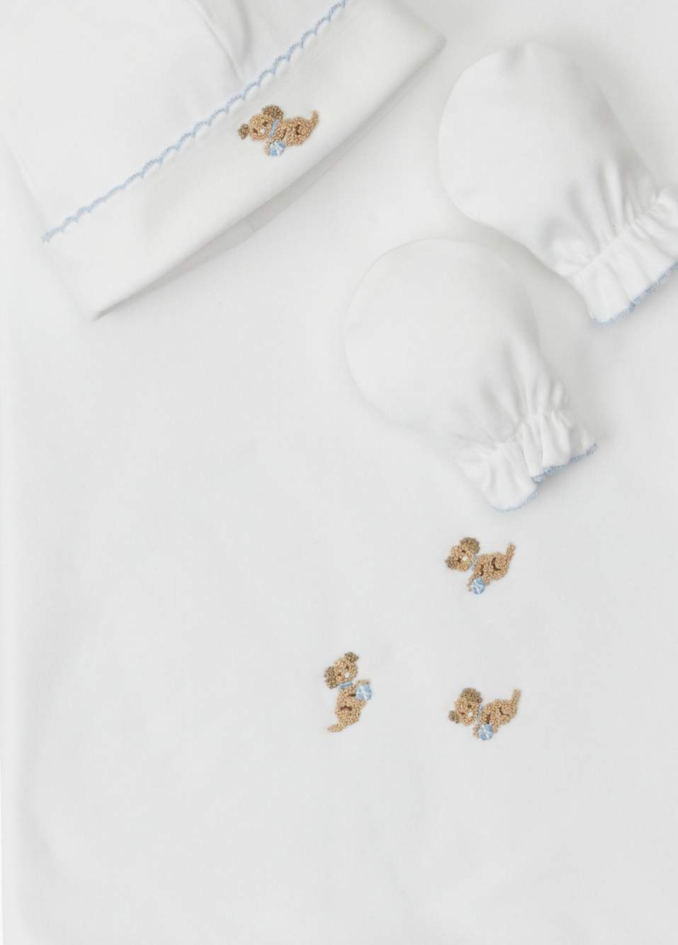 White Dog Embroidery 4-Piece Baby Boy Gift Set — Product image 3 of 3