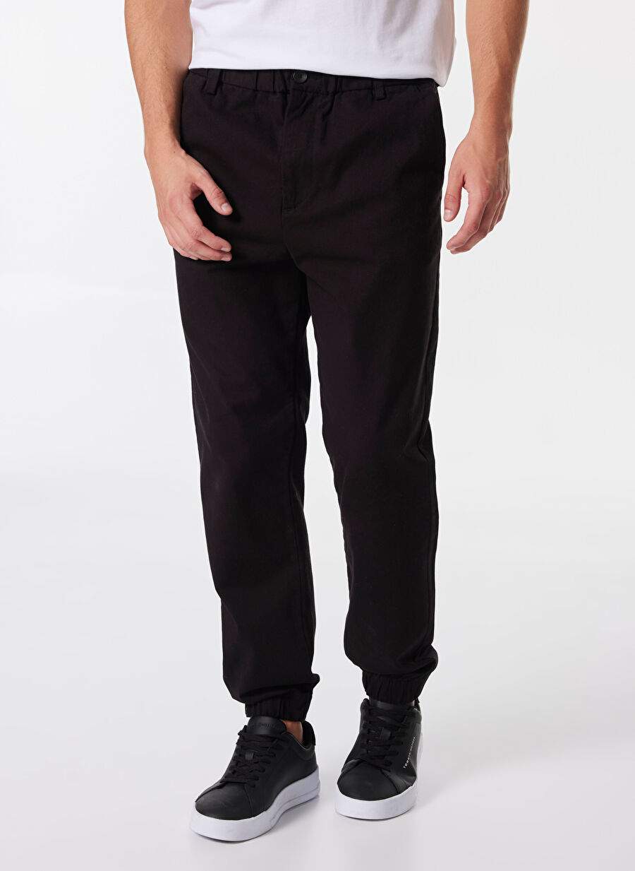 Limon Siyah Erkek Jogger Düz Pantolon MML4WM-PNT9516 — صورة المنتج 4 من 6
