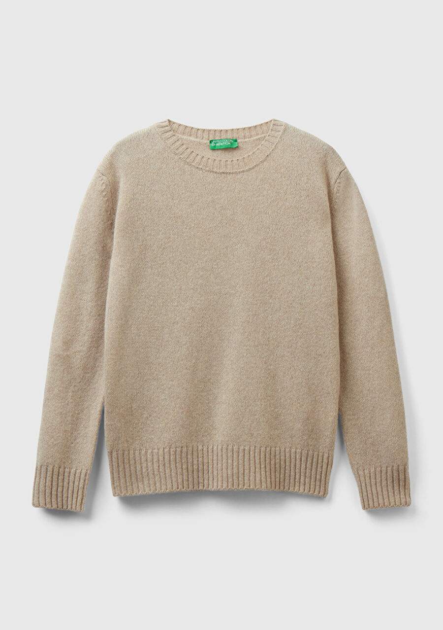 Kadn Bej Melanj Bisiklet Yaka Shetland Kazak — Product image 6 of 6