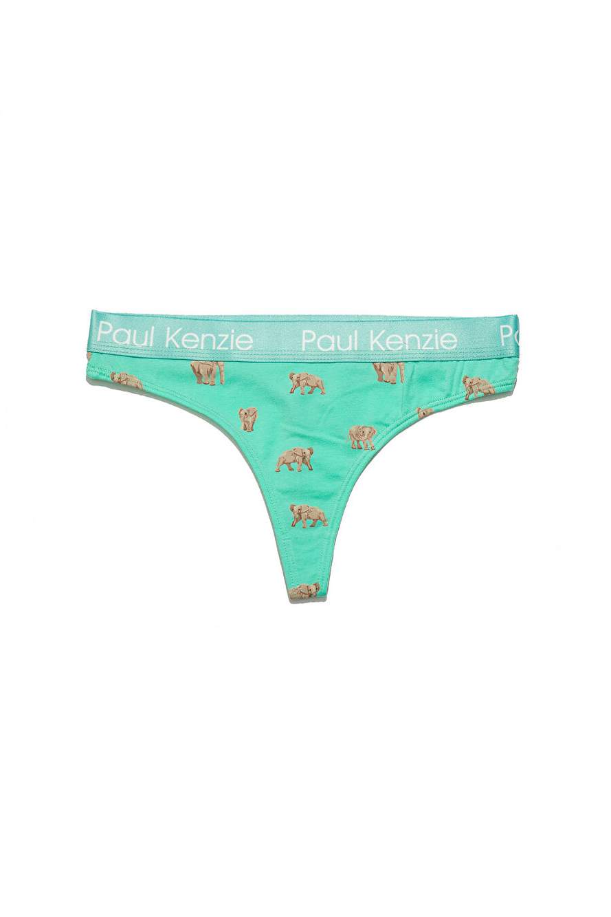 Patterned Women String Panties – Eco Characters – Elephantastic — Product image 5 of 5